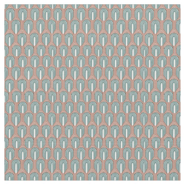 Tissu Turquoise et cuivre (Fermer)