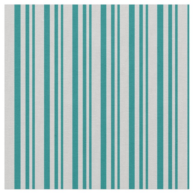 Tissu Turquoise et lignes gris clair Motif (Fermer)