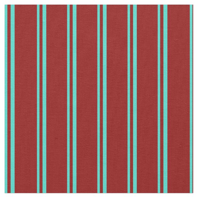 Tissu Turquoise et Motif rouge foncé (Fermer)