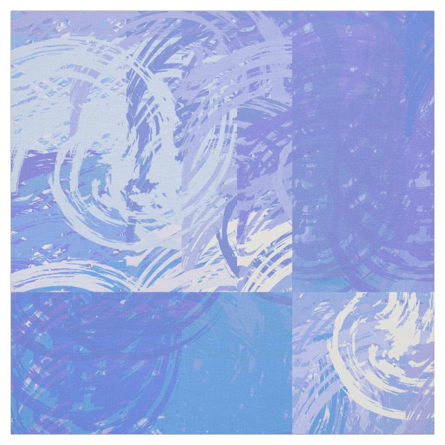 Tissu Turquoise et violet Abstrait (Échantillon)