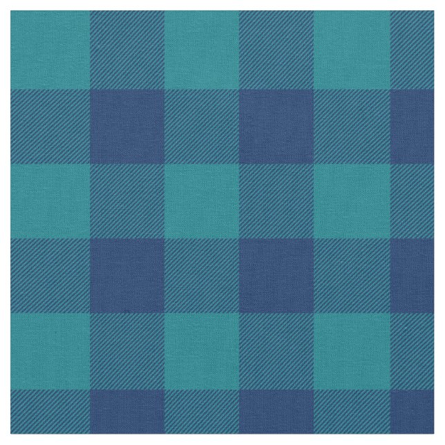 Tissu Turquoise foncé et bleu marine En vichy plaid (Fermer)