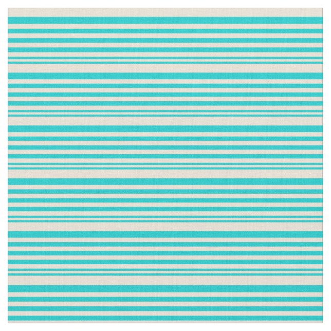 Tissu Turquoise foncé et Motif bisque rayé (Fermer)