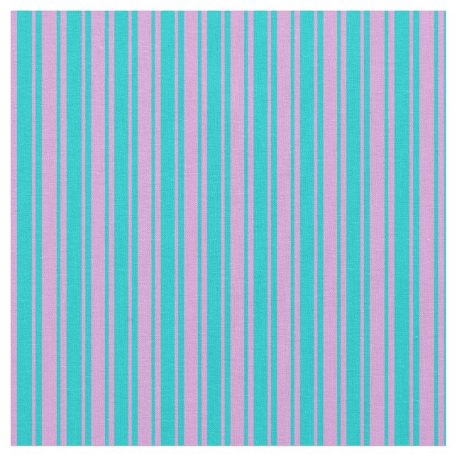 Tissu Turquoise foncé et Motif de prune (Fermer)