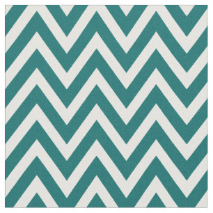 Tissu Turquoise foncé, rayures Chevron modernes