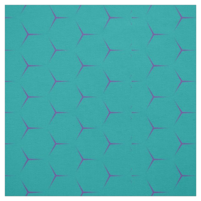 Tissu turquoise géométrique de nid d'abeilles (Échantillon)
