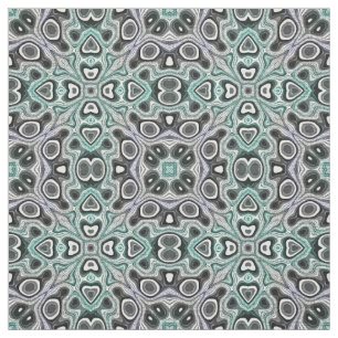 Tissu Turquoise gris violet rétro Chic Nouveau Motif mos