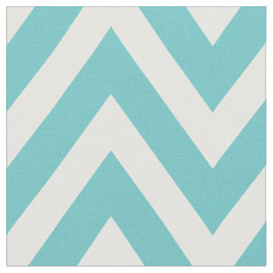 Tissu Turquoise moderne Chevron Grande échelle