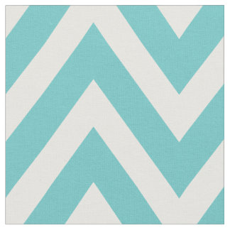 Tissu Turquoise moderne Chevron Grande échelle