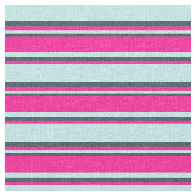 Tissu Turquoise, rose profond et gris ardoise foncé (Fermer)