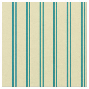 Tissu Turquoise & Tan Motif des rayures