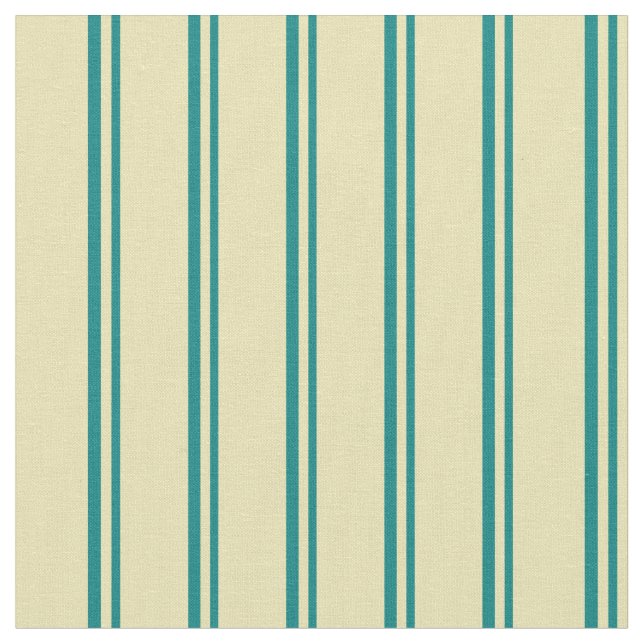Tissu Turquoise & Tan Motif des rayures (Fermer)