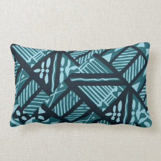 Tissu turquoise tropical 13" de Tapa" coussin x20