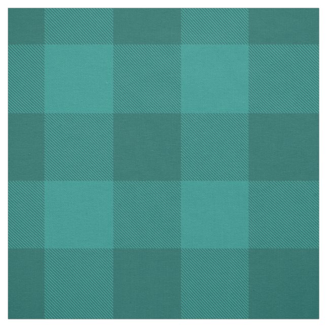 Tissu turquoise turquoise à damiers plaid (Échantillon)