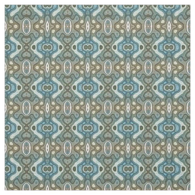 Tissu Turquoise Turquoise bleu gris Brown Hip Orient Bal (Échantillon)