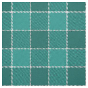 Tissu turquoise turquoise foncé à damiers plaid