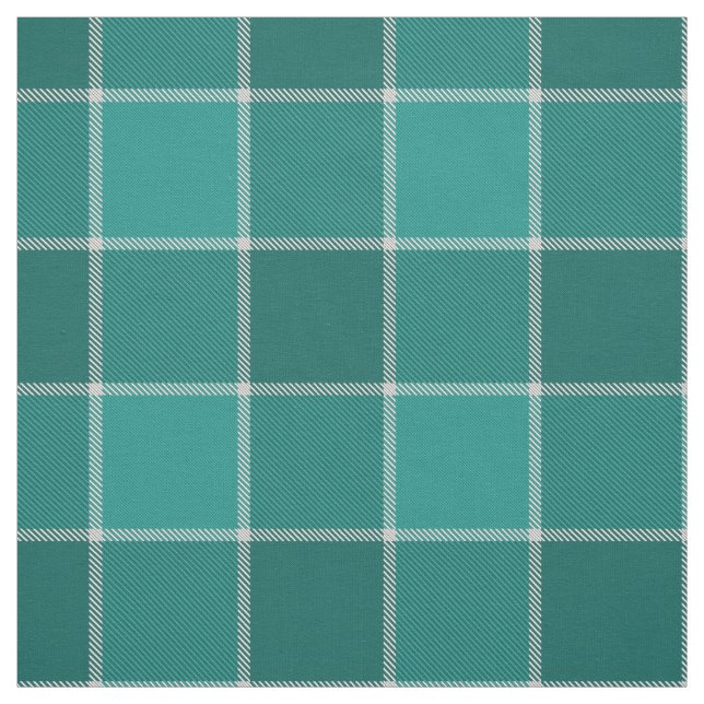 Tissu turquoise turquoise foncé à damiers plaid (Échantillon)
