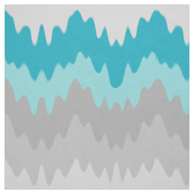 Tissu Turquoise Turquoise gris gris gris bleu Chevron Om (Échantillon)