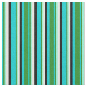 Tissu Turquoise, Vert, Aquamarine, Crème à la menthe & N