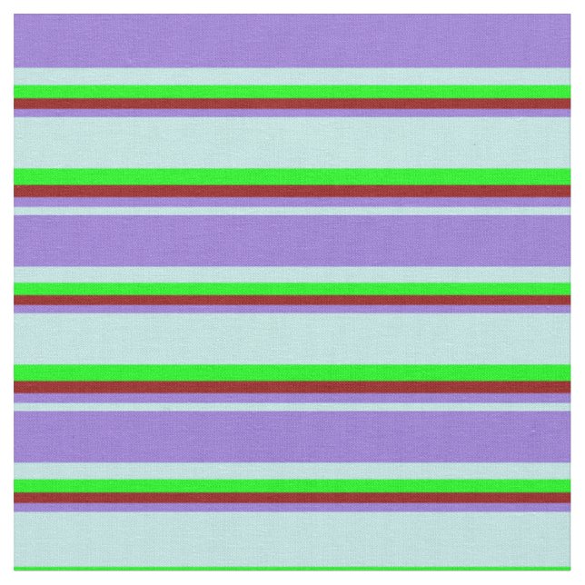 Tissu Turquoise, violet, rouge foncé et rayures de citro (Fermer)