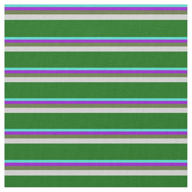 Tissu Turquoise, Violet, Vert olive, Gris & Vert foncé (Fermer)
