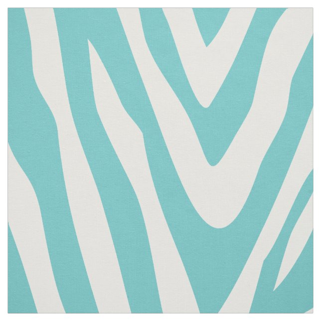 Tissu Turquoise Zebra Imprimer Grande Échelle (Échantillon)