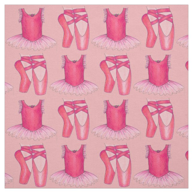 Tissu Tutu Pointe Chaussure Ballet Rose Ballerina Classe (Échantillon)