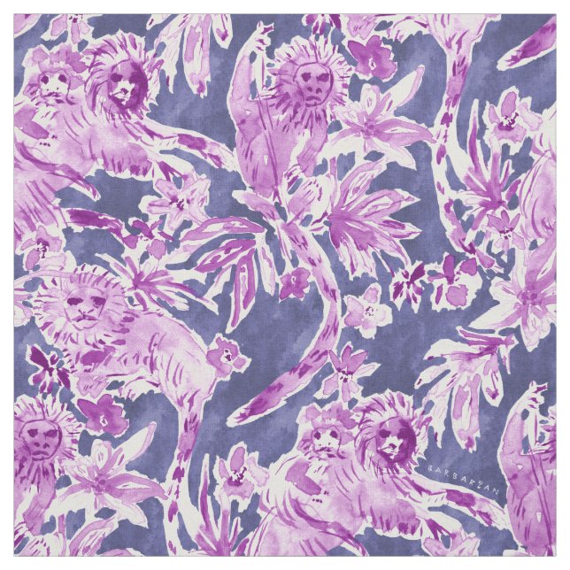 Tissu TWITCHY TAMARINS in Veri Peri (Échantillon)