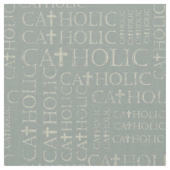 Tissu typographie catholique (Fermer)