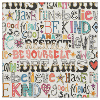 Tissu typographie cool