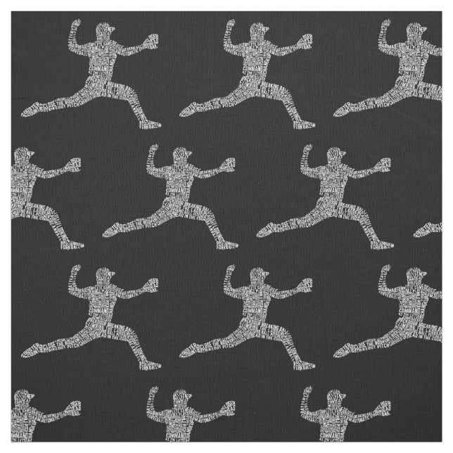 Tissu Typographie de l'art Word du baseball (Échantillon)