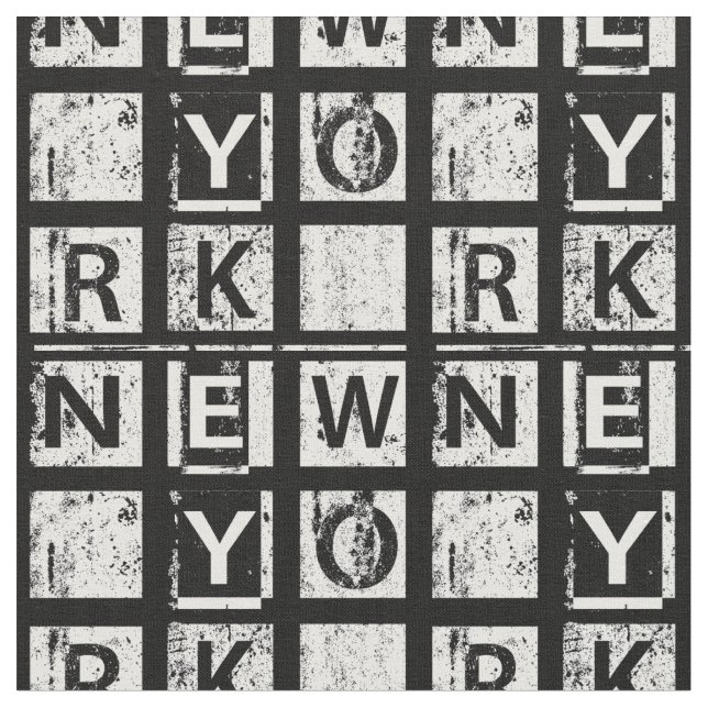 Tissu Typographie grunge de Bronx New York | (Fermer)