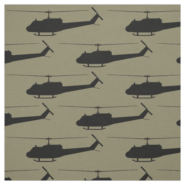Tissu UH-1 Huey Black Silhouette (Échantillon)