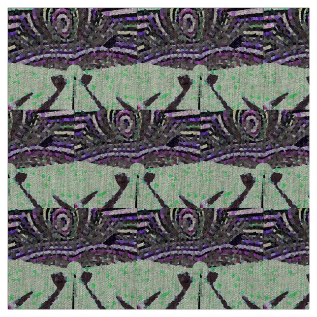 Tissu Un cadeau moderne, en mosaïque, dans la couleur ve (Échantillon)