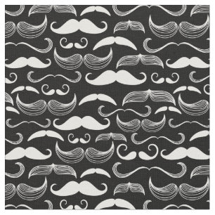 Tissu Un club des messieurs. Motif de moustache