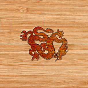 Tissu Un dragon oriental dans le bambou