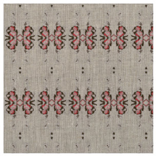 Tissu Un graphique rouge vif présente un d floral créati