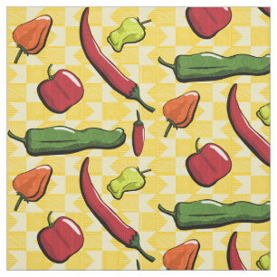 Tissu Un monde de chili Peppers Fabric