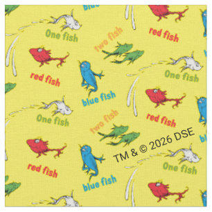 Tissu Un Poisson Deux Poissons Motif Jaune