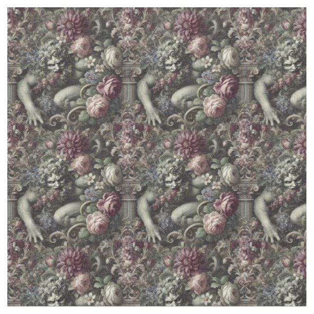 Tissu Une comédie colossale - Carrelage Gothique Dense (Fermer)