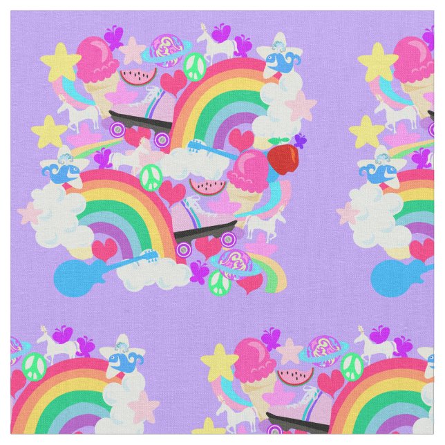 Tissu Une explosion amusante dans les années 80 (Fermer)