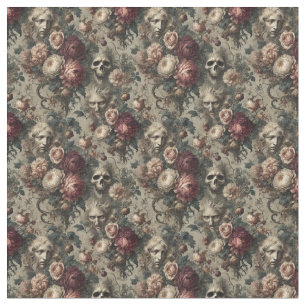 Tissu Une floraison à tenir - Carreaux Gothiques Dense