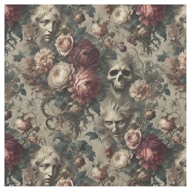 Tissu Une floraison à tenir - Carrelage classique gothiq (Fermer)