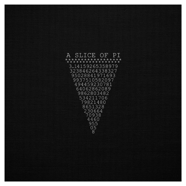 Tissu Une tranche du triangle Pi (Échantillon)