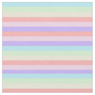 Tissu Unicorn Pastel Candy coloré rayé
