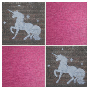 Tissu Unicorne rose