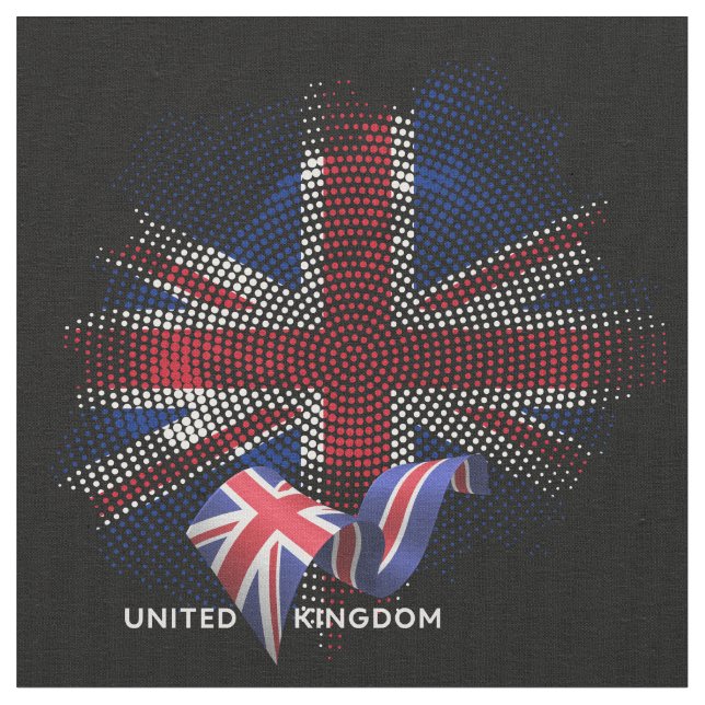 Tissu United Kingdom Flag (Fermer)