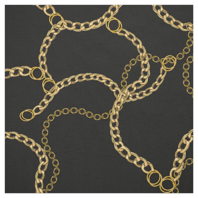 Tissu Urban Gold Chains Streetstyle Pattern  (Échantillon)