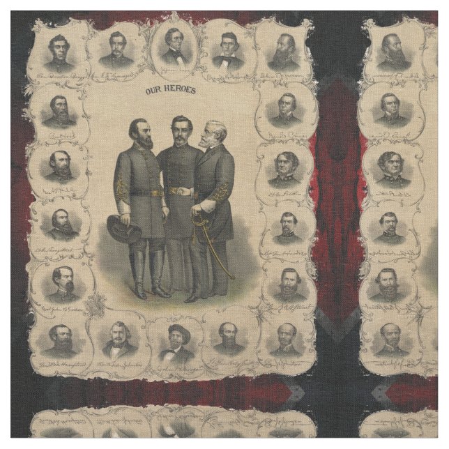 Tissu 🏛️ USA Guerre civile Héros Histoire (Fermer)