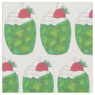 Tissu UTAH Green Gelatin Dessert Parfait fraise
