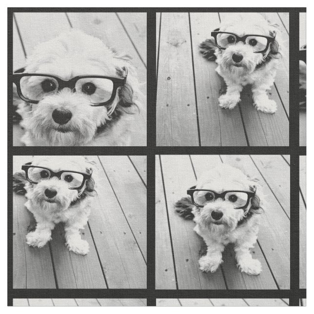 Tissu Utiliser vos photos préférées 9 - Noir (Fermer)